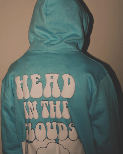 "Head in the Clouds" Blue Puffprint Hoodie and Tracksuit